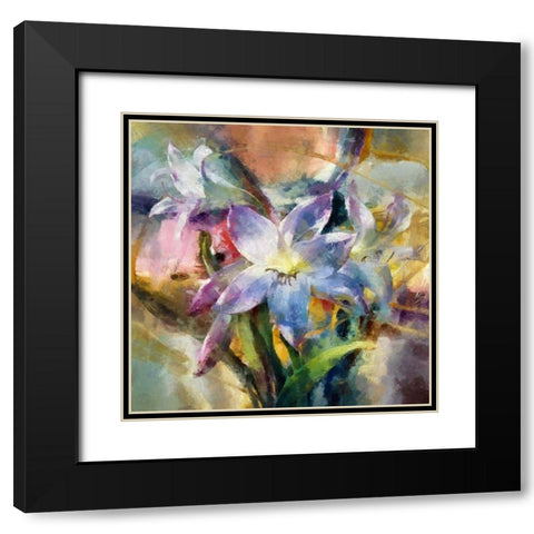 Clematis Garden Black Modern Wood Framed Art Print with Double Matting by Bolokofsky, Ronald