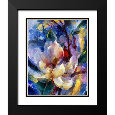 Magnolia Garden II Black Modern Wood Framed Art Print with Double Matting by Bolokofsky, Ronald