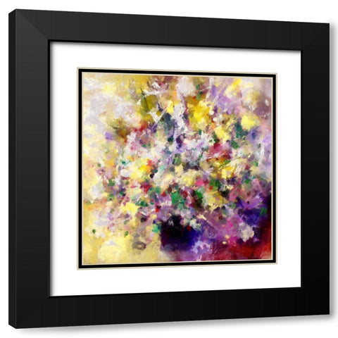 Radiant Bouquet I Black Modern Wood Framed Art Print with Double Matting by Bolokofsky, Ronald