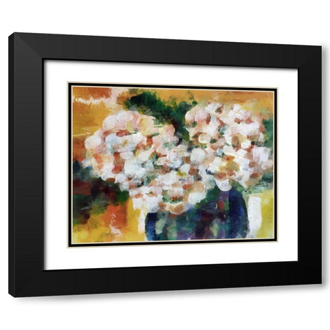 Abstract Hydrangea Black Modern Wood Framed Art Print with Double Matting by Bolokofsky, Ronald