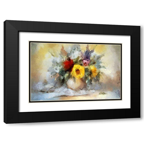 Fresh Bouquet I Black Modern Wood Framed Art Print with Double Matting by Bolokofsky, Ronald