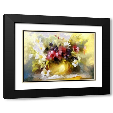 Katies Arrangement Black Modern Wood Framed Art Print with Double Matting by Bolokofsky, Ronald