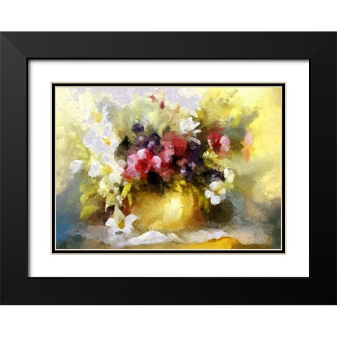 Katies Arrangement Black Modern Wood Framed Art Print with Double Matting by Bolokofsky, Ronald
