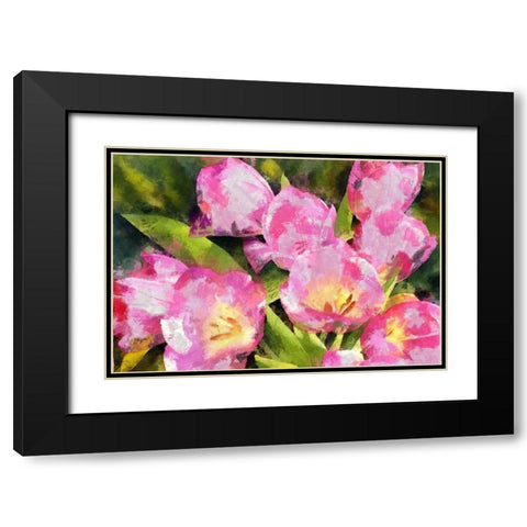 Think Pink Black Modern Wood Framed Art Print with Double Matting by Bolokofsky, Ronald