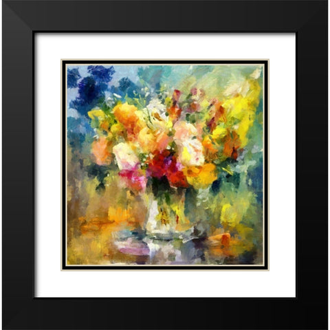Flowers For Marina Black Modern Wood Framed Art Print with Double Matting by Bolokofsky, Ronald