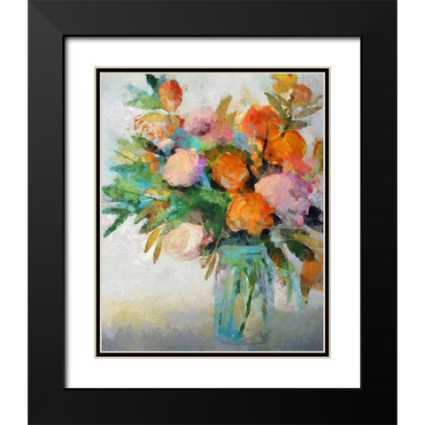 Country Bouquet I Black Modern Wood Framed Art Print with Double Matting by Bolokofsky, Ronald