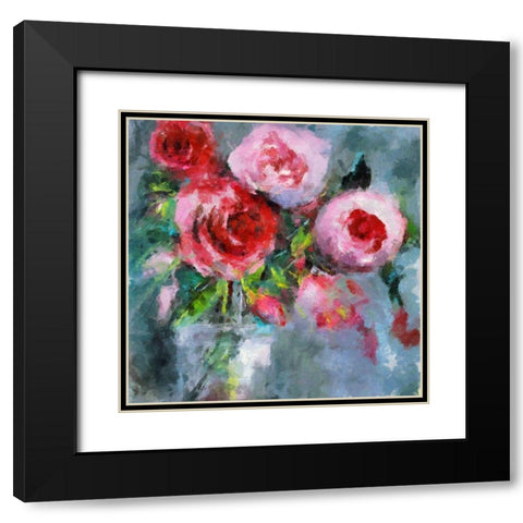 Flowers For Stephanie Black Modern Wood Framed Art Print with Double Matting by Bolokofsky, Ronald