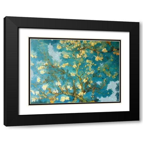 Cherry Blossoms Black Modern Wood Framed Art Print with Double Matting by Bolokofsky, Ronald
