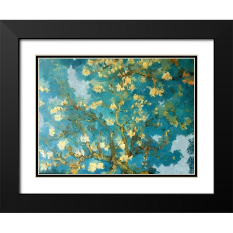 Cherry Blossoms Black Modern Wood Framed Art Print with Double Matting by Bolokofsky, Ronald