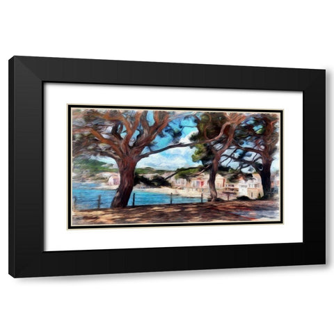 Shade Trees Black Modern Wood Framed Art Print with Double Matting by Bolokofsky, Ronald