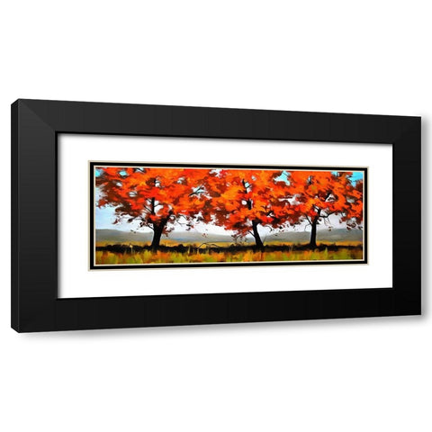 Autumn Fields Black Modern Wood Framed Art Print with Double Matting by Bolokofsky, Ronald