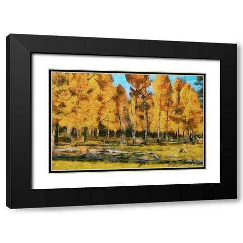 Autumn Forest Black Modern Wood Framed Art Print with Double Matting by Bolokofsky, Ronald