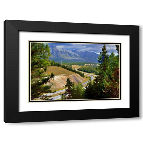 Banff Black Modern Wood Framed Art Print with Double Matting by Bolokofsky, Ronald