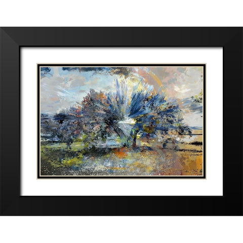 Beneath the Olive Tree Black Modern Wood Framed Art Print with Double Matting by Bolokofsky, Ronald