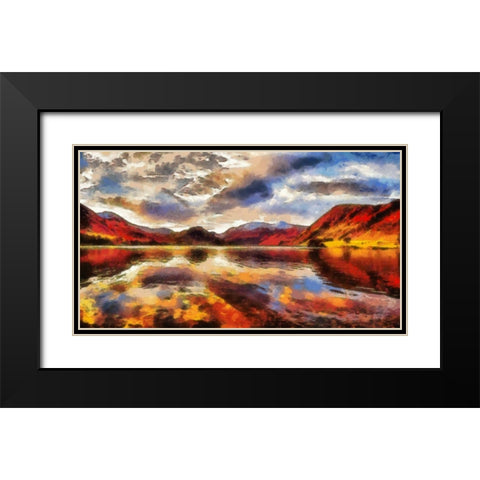 Bierstadt Sunrise Black Modern Wood Framed Art Print with Double Matting by Bolokofsky, Ronald