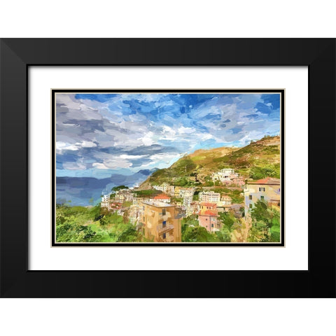 Italie Cinque Terre Black Modern Wood Framed Art Print with Double Matting by Bolokofsky, Ronald