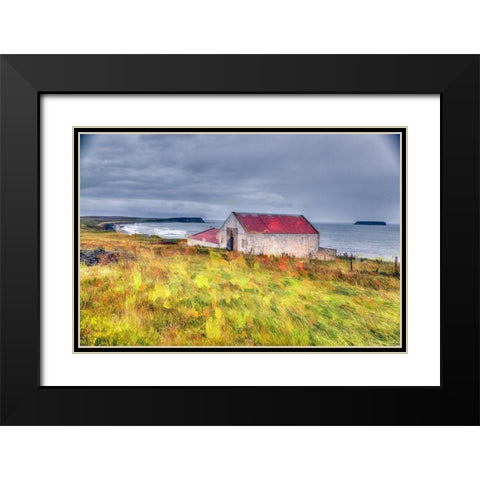 Oceanside Farmhouse Black Modern Wood Framed Art Print with Double Matting by Bolokofsky, Ronald