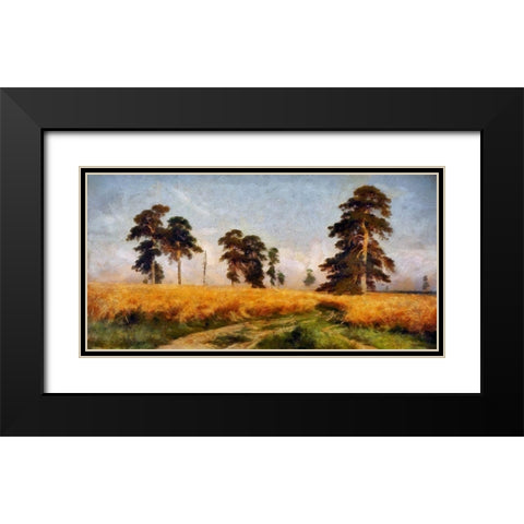 Wheat Field Black Modern Wood Framed Art Print with Double Matting by Bolokofsky, Ronald