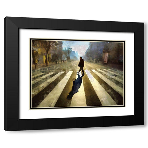 A Shadow Of Himself Black Modern Wood Framed Art Print with Double Matting by Bolokofsky, Ronald
