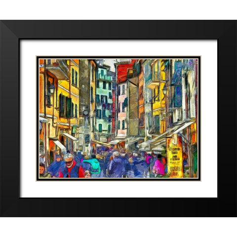 Market Center Black Modern Wood Framed Art Print with Double Matting by Bolokofsky, Ronald