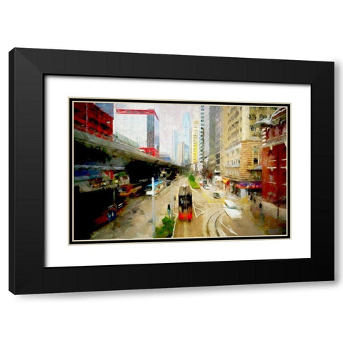 Central Hong Kong Black Modern Wood Framed Art Print with Double Matting by Bolokofsky, Ronald