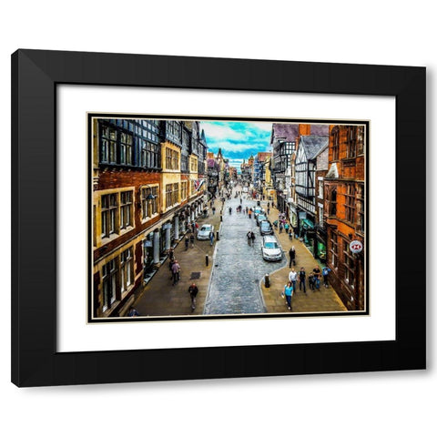Eastgate Street  Black Modern Wood Framed Art Print with Double Matting by Bolokofsky, Ronald