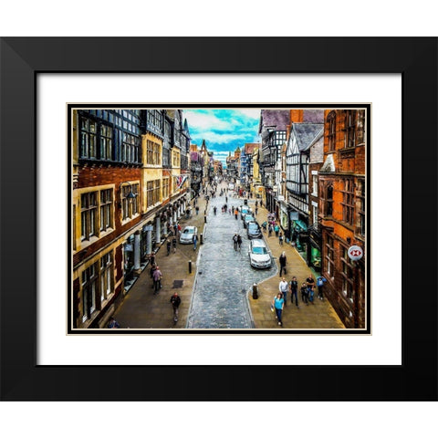 Eastgate Street  Black Modern Wood Framed Art Print with Double Matting by Bolokofsky, Ronald