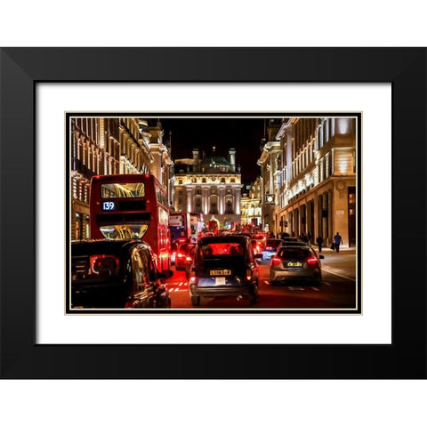 London Black Modern Wood Framed Art Print with Double Matting by Bolokofsky, Ronald