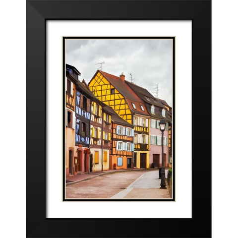 Narrow Streets of Colmar III Black Modern Wood Framed Art Print with Double Matting by Bolokofsky, Ronald
