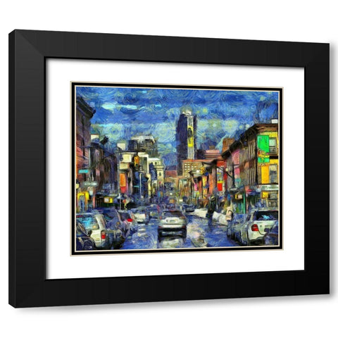 Brooklyn Black Modern Wood Framed Art Print with Double Matting by Bolokofsky, Ronald