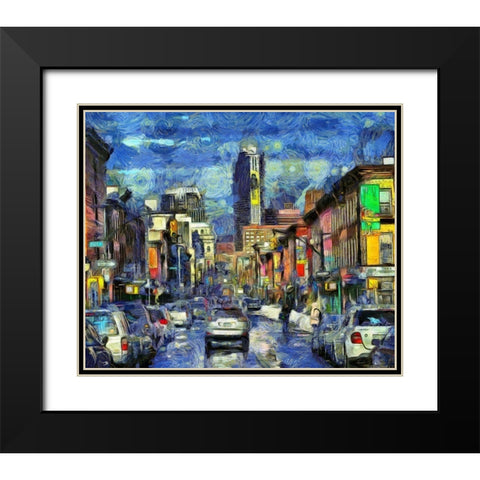 Brooklyn Black Modern Wood Framed Art Print with Double Matting by Bolokofsky, Ronald