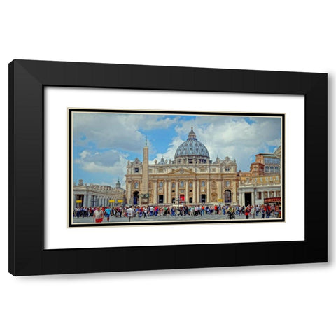 St. Peters Basilica Black Modern Wood Framed Art Print with Double Matting by Bolokofsky, Ronald