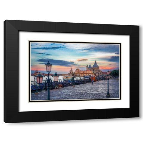 Venetian Dawn Black Modern Wood Framed Art Print with Double Matting by Bolokofsky, Ronald