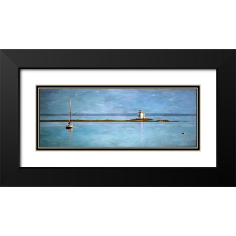 Lighthouse Black Modern Wood Framed Art Print with Double Matting by Bolokofsky, Ronald