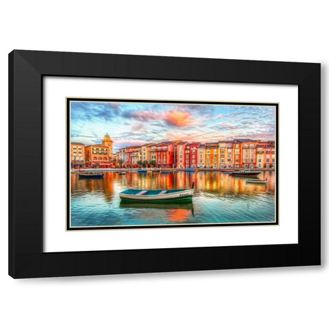 Adriana Black Modern Wood Framed Art Print with Double Matting by Bolokofsky, Ronald