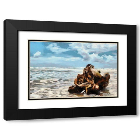 Along the Shore Black Modern Wood Framed Art Print with Double Matting by Bolokofsky, Ronald