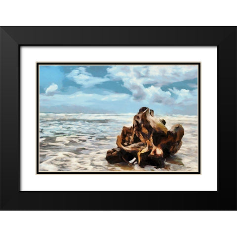 Along the Shore Black Modern Wood Framed Art Print with Double Matting by Bolokofsky, Ronald