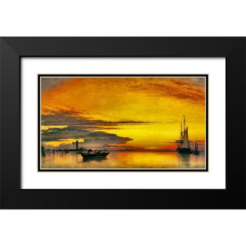 Break of Day Black Modern Wood Framed Art Print with Double Matting by Bolokofsky, Ronald
