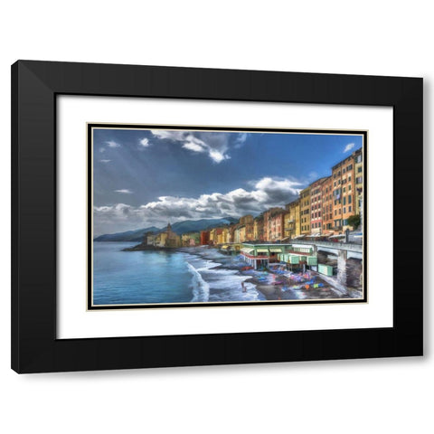 Camogli I Black Modern Wood Framed Art Print with Double Matting by Bolokofsky, Ronald