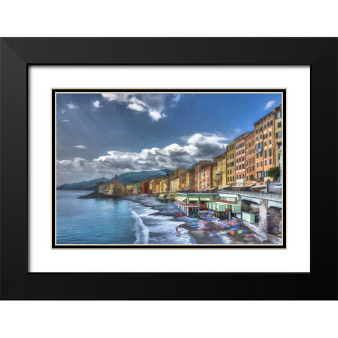 Camogli I Black Modern Wood Framed Art Print with Double Matting by Bolokofsky, Ronald