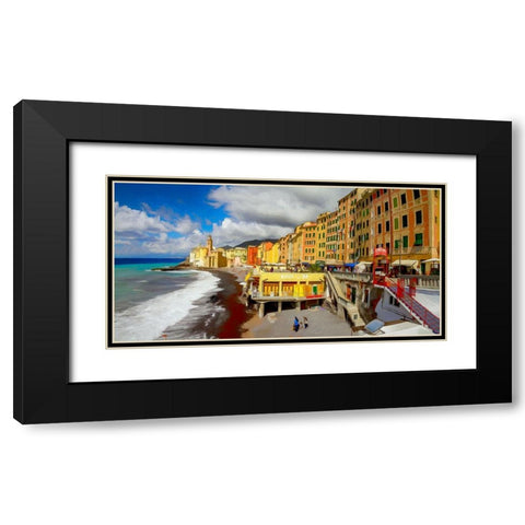 Camogli II Black Modern Wood Framed Art Print with Double Matting by Bolokofsky, Ronald