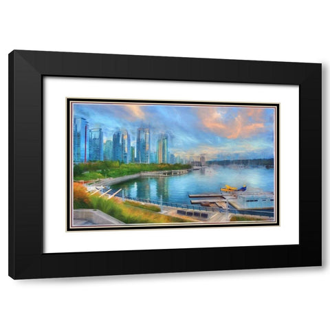 Coal Harbor Black Modern Wood Framed Art Print with Double Matting by Bolokofsky, Ronald