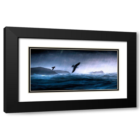 Flying Through the Storm Black Modern Wood Framed Art Print with Double Matting by Bolokofsky, Ronald