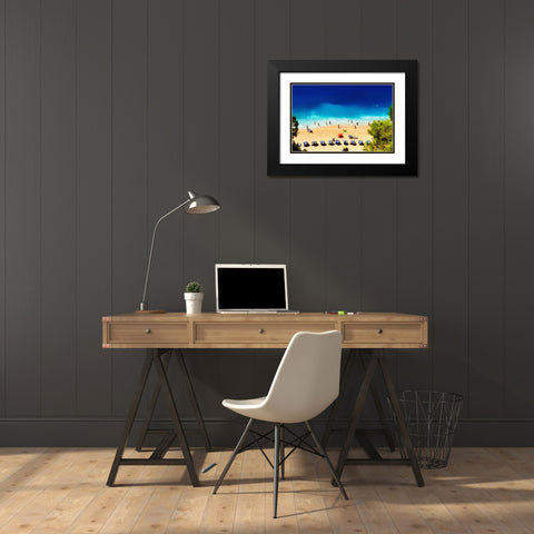 Greece Black Modern Wood Framed Art Print with Double Matting by Bolokofsky, Ronald