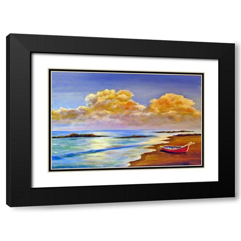 Beached Black Modern Wood Framed Art Print with Double Matting by Bolokofsky, Ronald