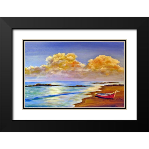 Beached Black Modern Wood Framed Art Print with Double Matting by Bolokofsky, Ronald