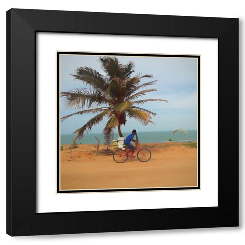 Island Delivery Black Modern Wood Framed Art Print with Double Matting by Bolokofsky, Ronald