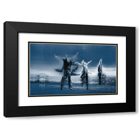 Jump For Joy Black Modern Wood Framed Art Print with Double Matting by Bolokofsky, Ronald