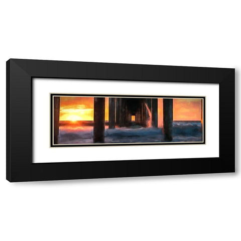 La Jolla Sunset Black Modern Wood Framed Art Print with Double Matting by Bolokofsky, Ronald