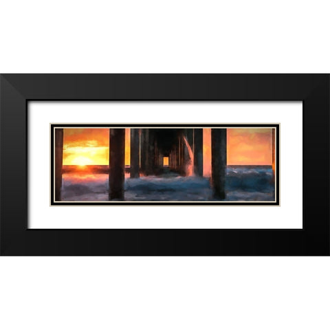 La Jolla Sunset Black Modern Wood Framed Art Print with Double Matting by Bolokofsky, Ronald